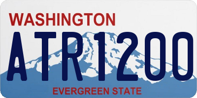 WA license plate ATR1200