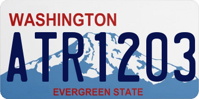 WA license plate ATR1203