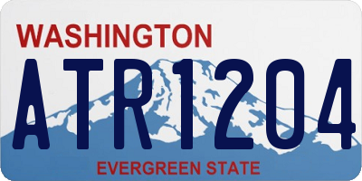 WA license plate ATR1204