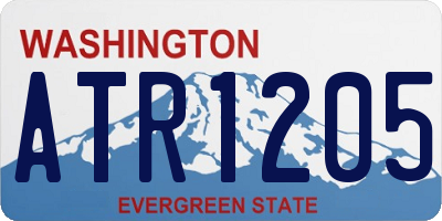 WA license plate ATR1205