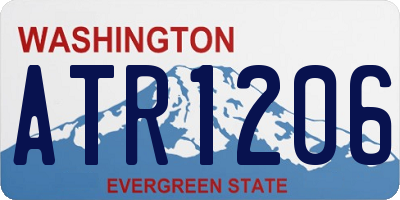 WA license plate ATR1206