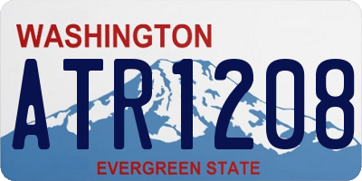 WA license plate ATR1208