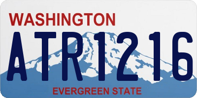 WA license plate ATR1216