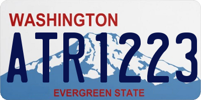 WA license plate ATR1223