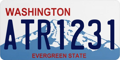 WA license plate ATR1231
