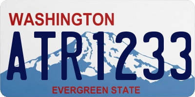 WA license plate ATR1233