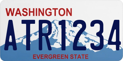 WA license plate ATR1234