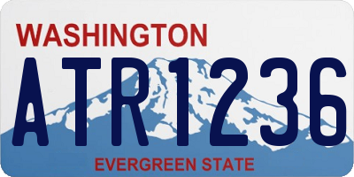 WA license plate ATR1236