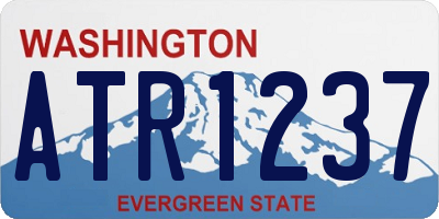 WA license plate ATR1237