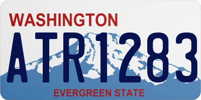 WA license plate ATR1283