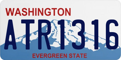 WA license plate ATR1316