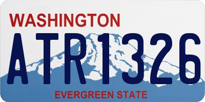 WA license plate ATR1326