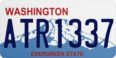WA license plate ATR1337