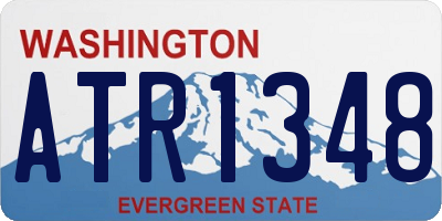 WA license plate ATR1348
