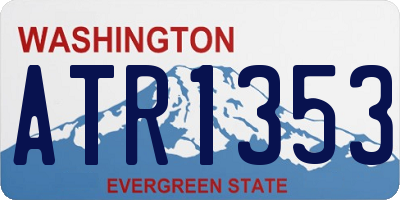 WA license plate ATR1353