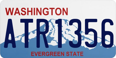 WA license plate ATR1356