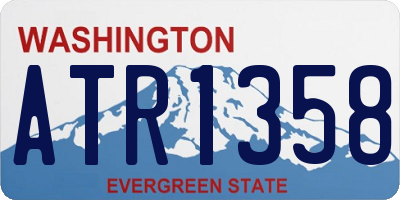 WA license plate ATR1358