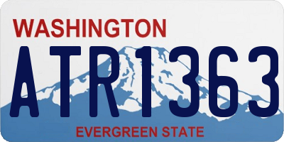 WA license plate ATR1363