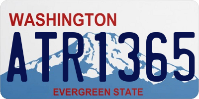 WA license plate ATR1365