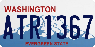 WA license plate ATR1367