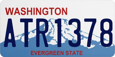 WA license plate ATR1378