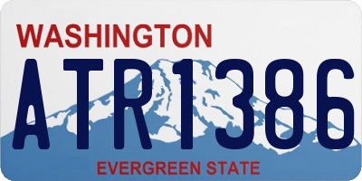 WA license plate ATR1386