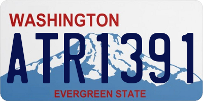 WA license plate ATR1391