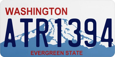 WA license plate ATR1394