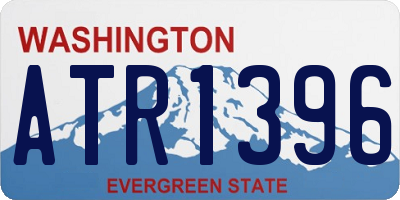 WA license plate ATR1396