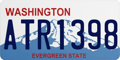 WA license plate ATR1398