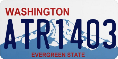 WA license plate ATR1403