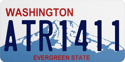 WA license plate ATR1411