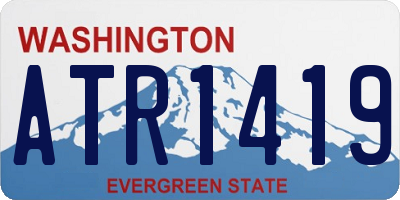 WA license plate ATR1419
