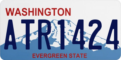 WA license plate ATR1424