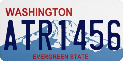 WA license plate ATR1456