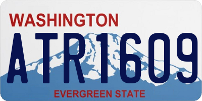 WA license plate ATR1609