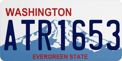 WA license plate ATR1653