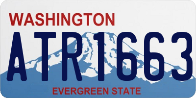 WA license plate ATR1663
