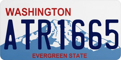 WA license plate ATR1665