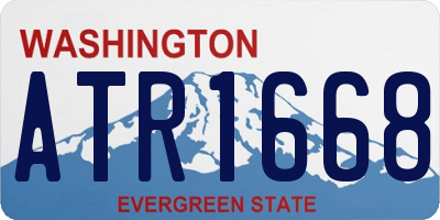 WA license plate ATR1668