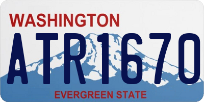 WA license plate ATR1670