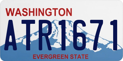 WA license plate ATR1671