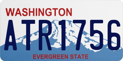 WA license plate ATR1756
