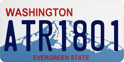 WA license plate ATR1801