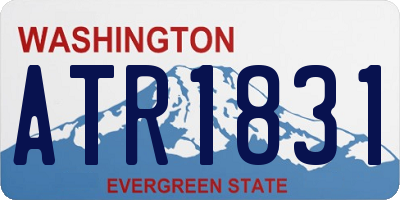 WA license plate ATR1831