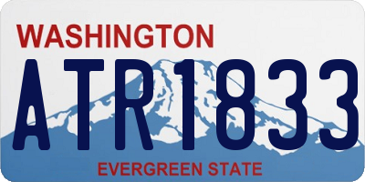 WA license plate ATR1833