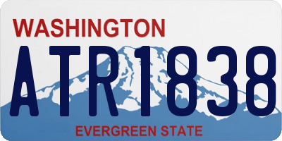 WA license plate ATR1838
