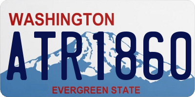 WA license plate ATR1860