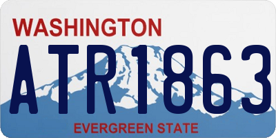 WA license plate ATR1863