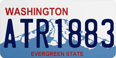 WA license plate ATR1883